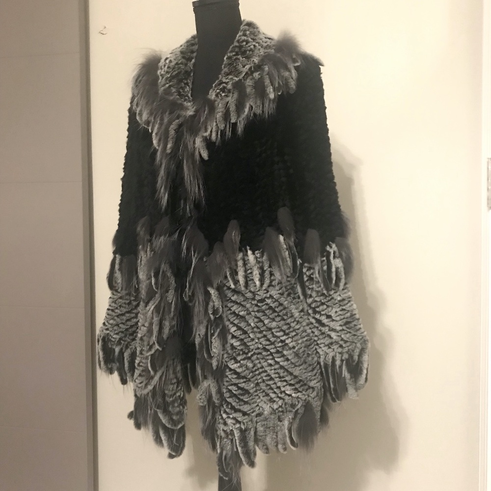 Linda Richards Rex Rabbit & Silver Fox Fur OUTRAGEOUSLY beautiful Jacket -Blazer